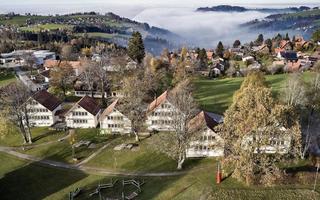 Das Kinderdorf Pestalozzi von oben.