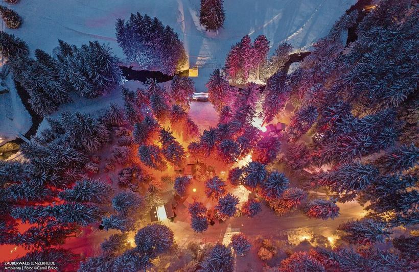 «Wichtiges Instrument, um in die Saison zu starten» – der Zauberwald in Lenzerheide benötigt als Outdooranlass keine Energie zum Heizen. 