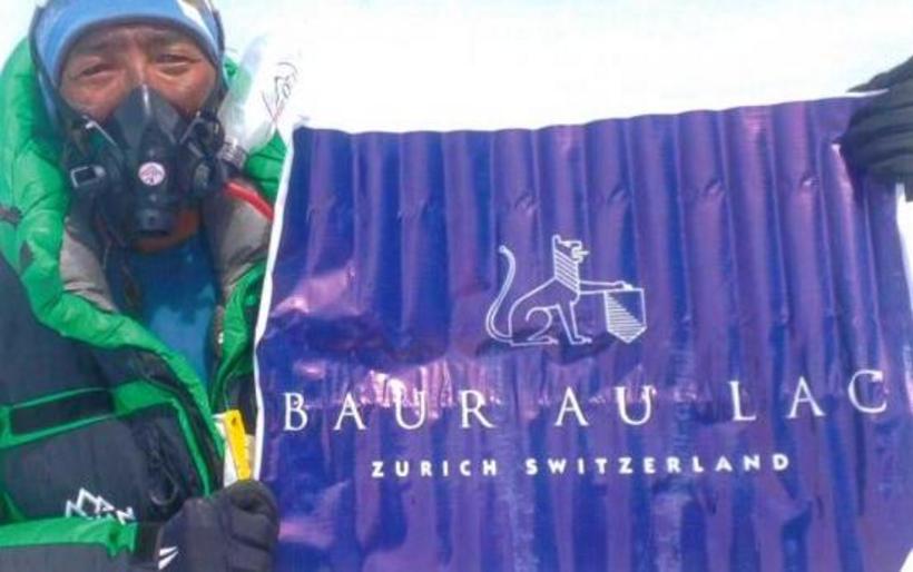 Das Logo des «Baur au Lac» war sogar schon auf dem Mount Everest.
