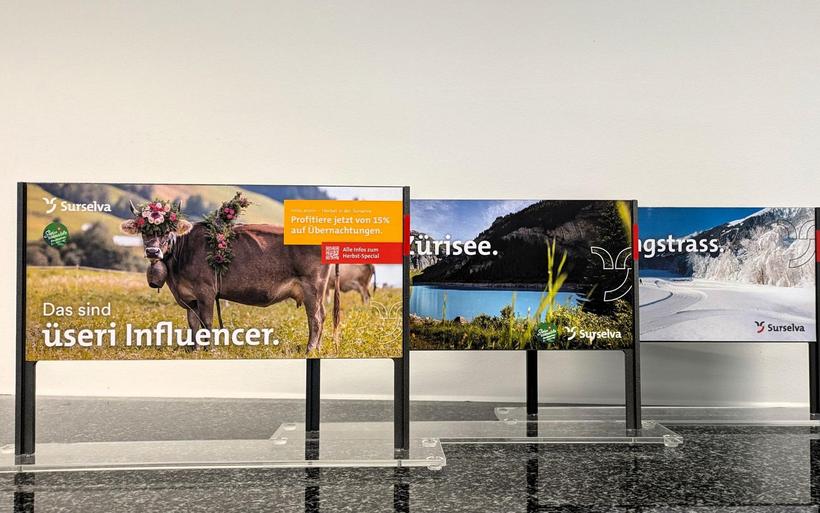 Plakatkampagne von Surserlva Tourismus