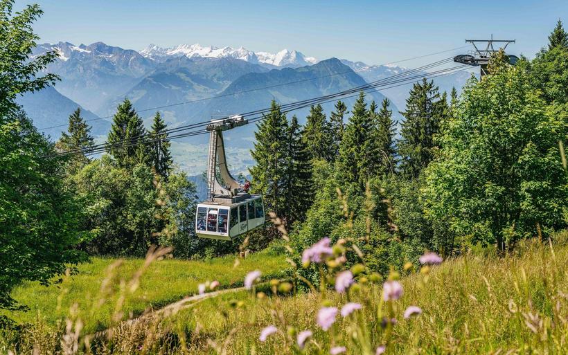 Gondel der Seilbahn auf Rigi