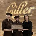 Géraldine Müller Maras, Chocolatière en chef, Antonio Di Capua, Chocolatier, et Fleur Helmig, Directrice de la Maison Cailler