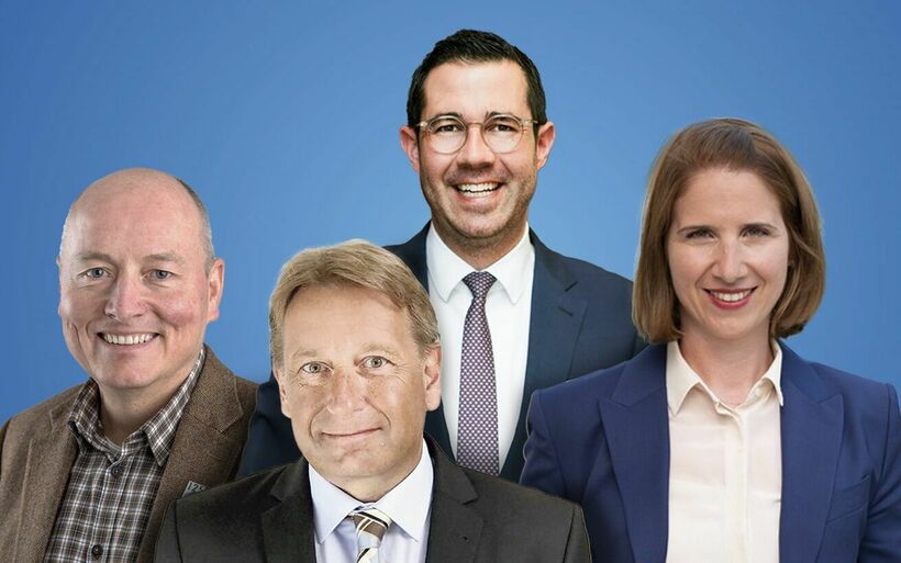 Collage mit Jürg Balsiger, Christian Eckert, Stefan Schmid und Letizia Elia