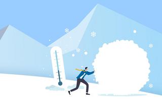 Schneekugel Mitarbeitende