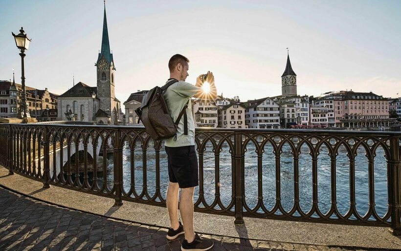 Tourist in der Schweiz