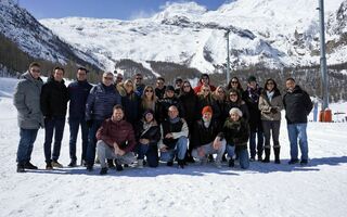 Reisegruppe in Saas-Fee