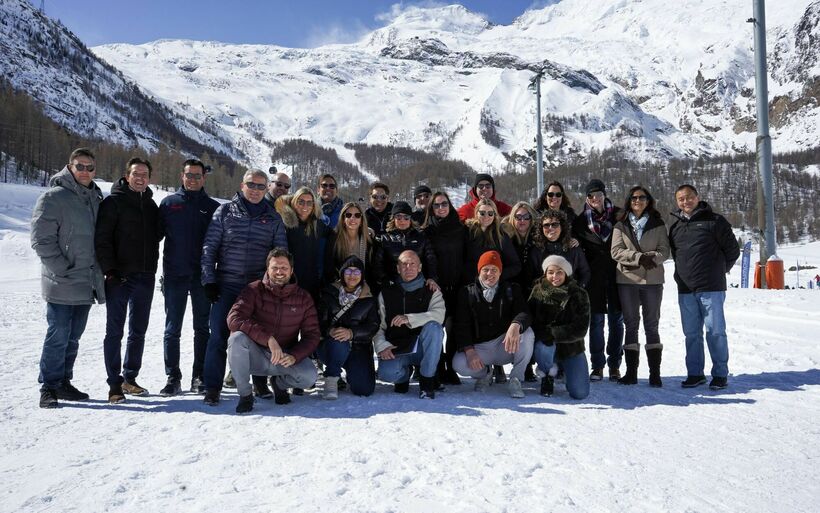 Reisegruppe in Saas-Fee