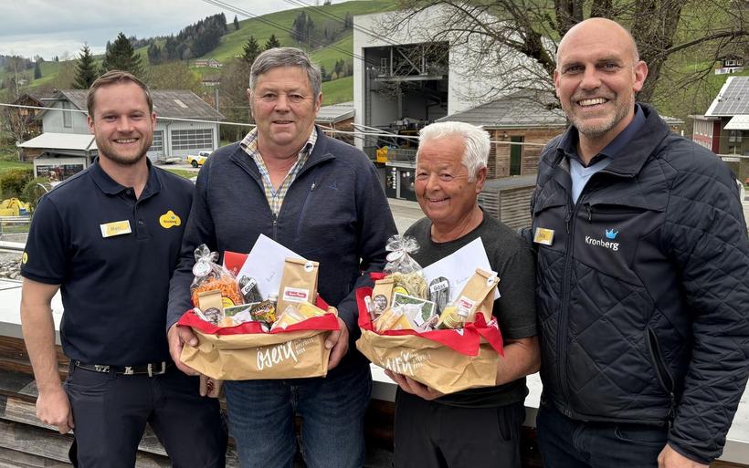 Marc Bodenmann, technischer Leiter, Hans Büchler, Roman Streule, Felix Merz, Geschäftsführer (v.l.)