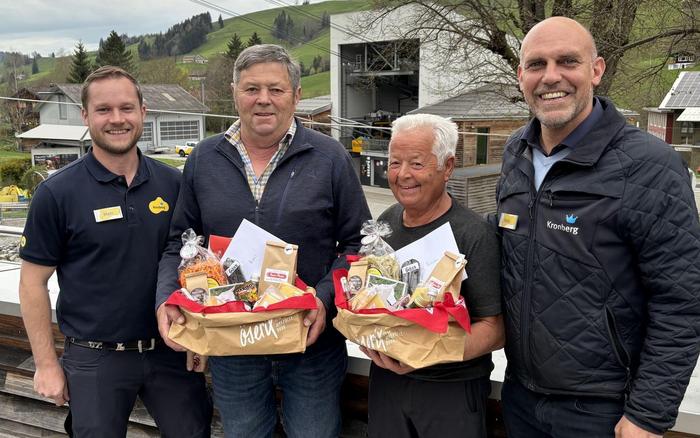 Marc Bodenmann, technischer Leiter, Hans Büchler, Roman Streule, Felix Merz, Geschäftsführer (v.l.)