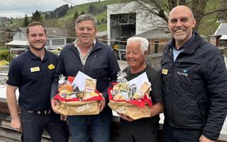 Marc Bodenmann, technischer Leiter, Hans Büchler, Roman Streule, Felix Merz, Geschäftsführer (v.l.)