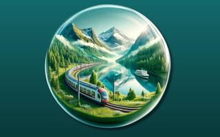 Zug in der Landschaft