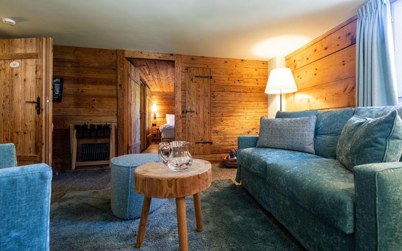 Zimmer des Maiensässhotel Guarda Val 