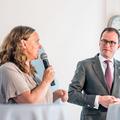 Janicke Hansen, CEO von Syde, und Thomas Goval, General Manager der Bürgenstock Hotels  & Resort, 