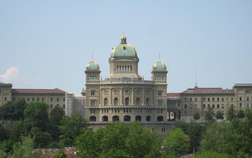 Vogelperspektive auf das Bundeshaus Bern