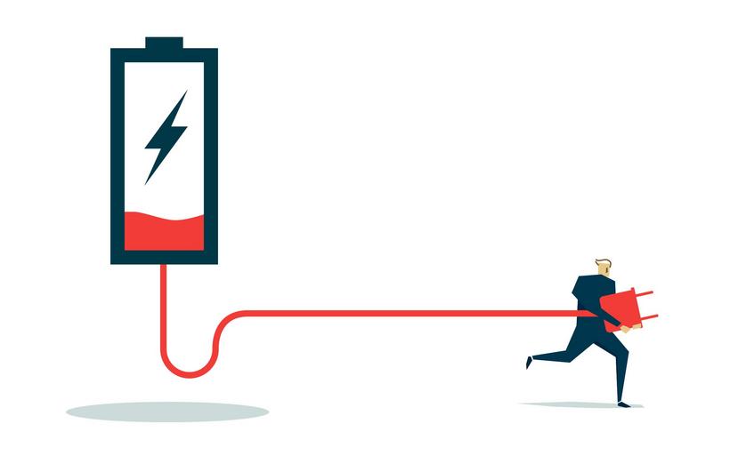 Batterie und Stecker