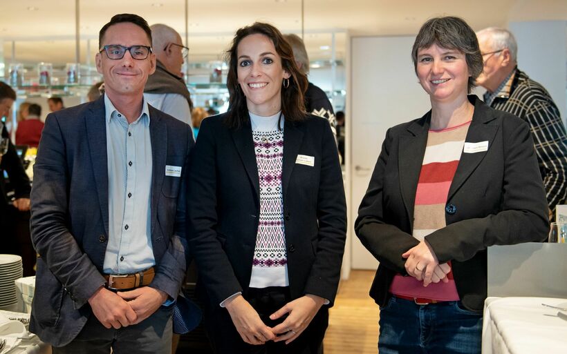 Guillaume Lachat, Direktor Jura Tourisme, Mireille Corger-Lattion, Stv. Programmleiterin Innotour, Veronique Besson, Valais/Wallis Promotion.