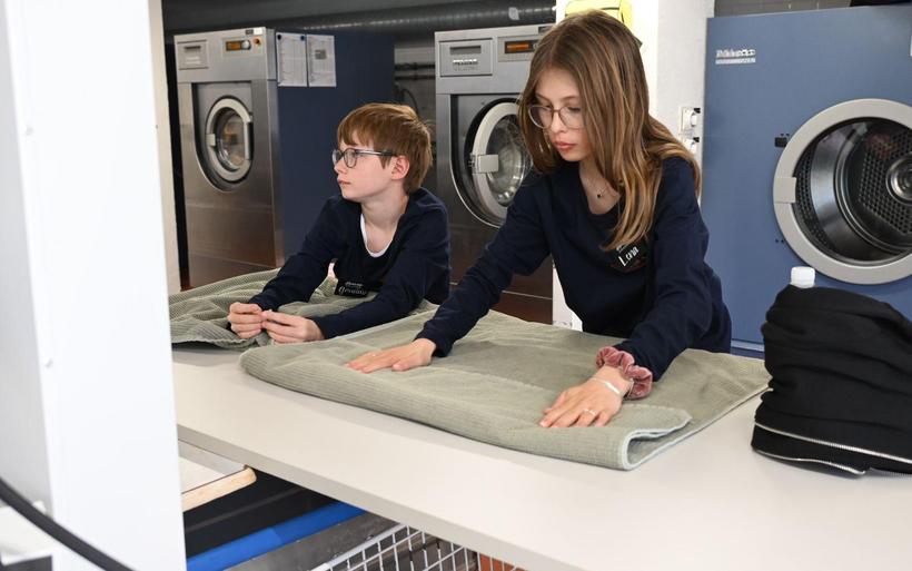 Wäsche zusammenlegen