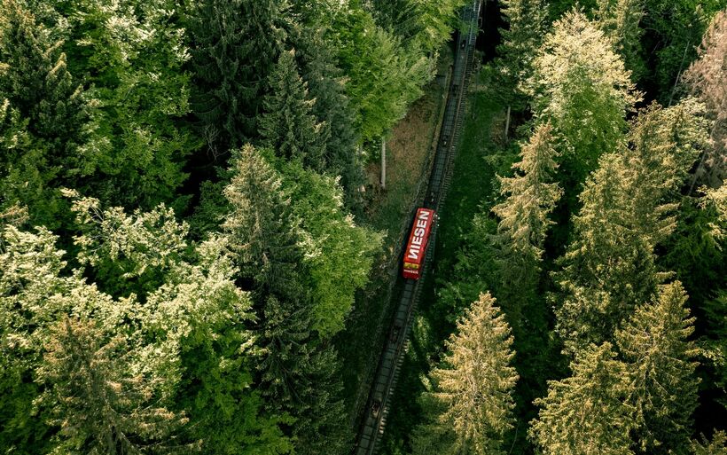 Bild der Niesenbahn aus Vogelperspektive