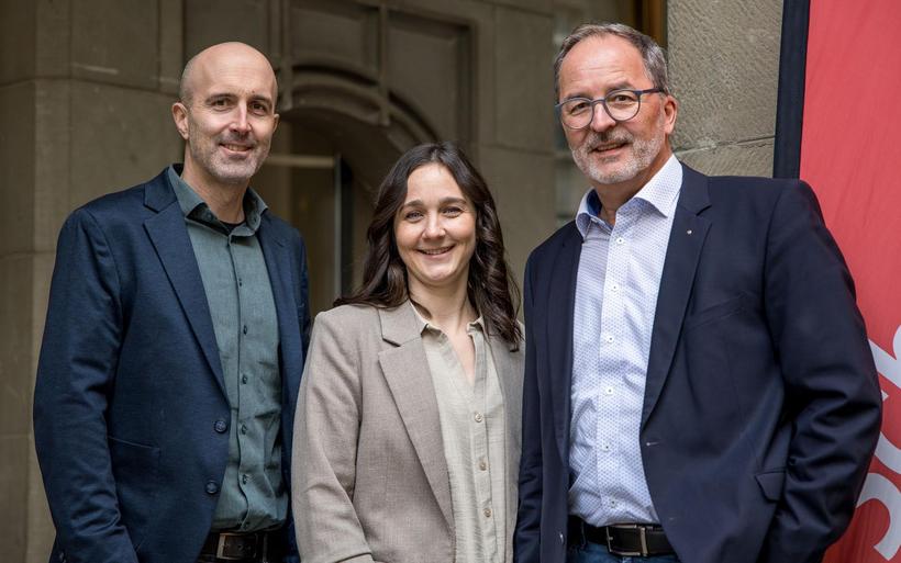 Matthias Külling, Denise Ulrich, Beat Hedinger (v.l.)