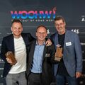 Nehmen den «Swiss Out of Home Award» entgegen: Christoff Strukamp, Creative Director Zimmermann Communications, Kaspar Weber, Vizedirektor Ticino Turismo, mit, Rolf Zimmermann, Firmeninhaber von Zimmermann Communications (v.l.)