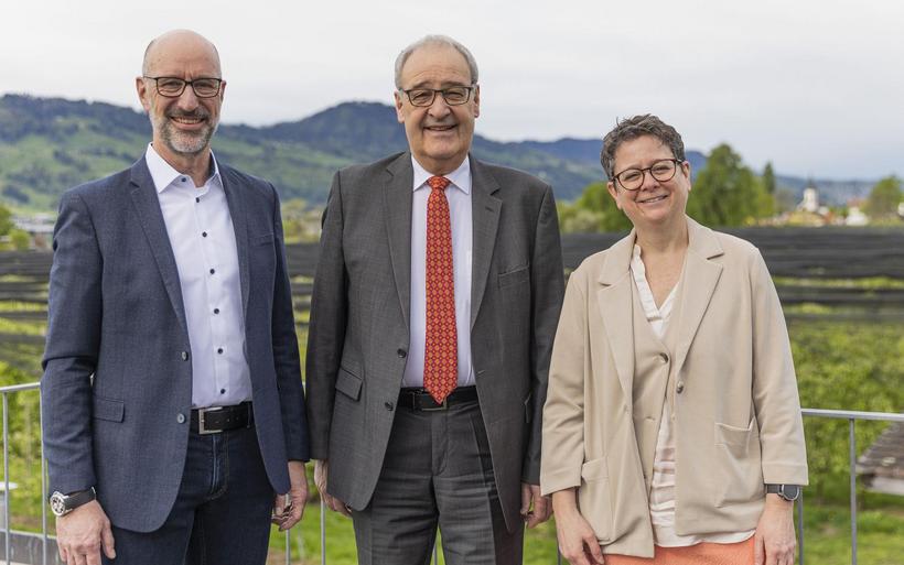 Bundesrat Guy Parmelin, Frank Reutlinger, Janine Bunte