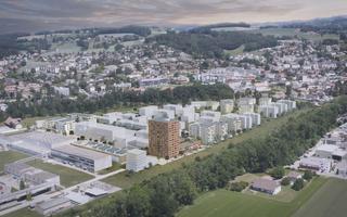 Campus technologique de Marly avec l'hôtel 