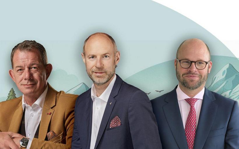 Les candidats Philippe Vaes, Pierre Isenschmied et Brice Lavedrine.