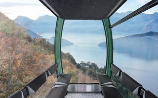 Sicht aus der geplanten Gondelbahnkabine