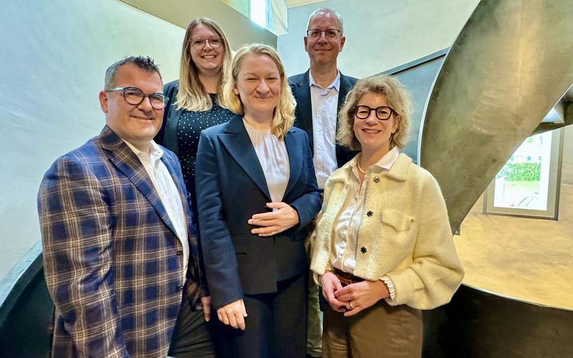 Michael Böhler, Swiss Urban & Mountain Hospitality AG; Melissa Gasser-Miesch, GASSER MIESCH GmbH; Elisabeth Erber, Geschäftsstelle; Sven Häberlin, Tourismusconsult GmbH; Nicoletta Müller, Innovation, Sales & Marketing GmbH.