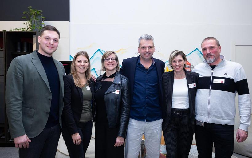 Oliver Galijas, STC, Sara Paganetti, STC, Manuela Nicoletti, Ticino Turismo, José Lamorte, STC, Sonja Frey, HotellerieSuisse, und Roland Richard, Rail Away (v.l.)